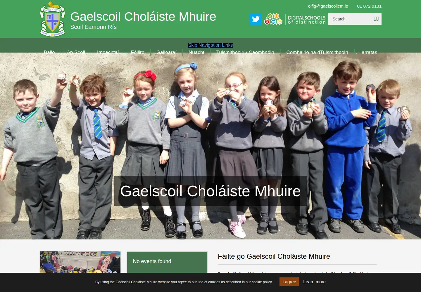 Screenshot of gaelscoilcm.ie