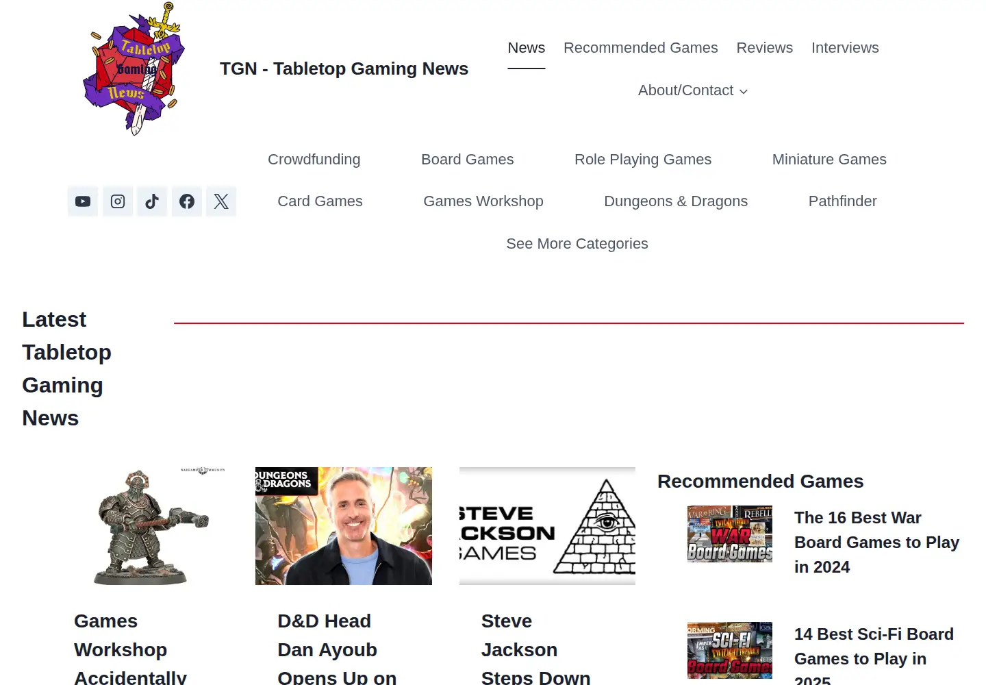 Screenshot of tabletopgamingnews.com