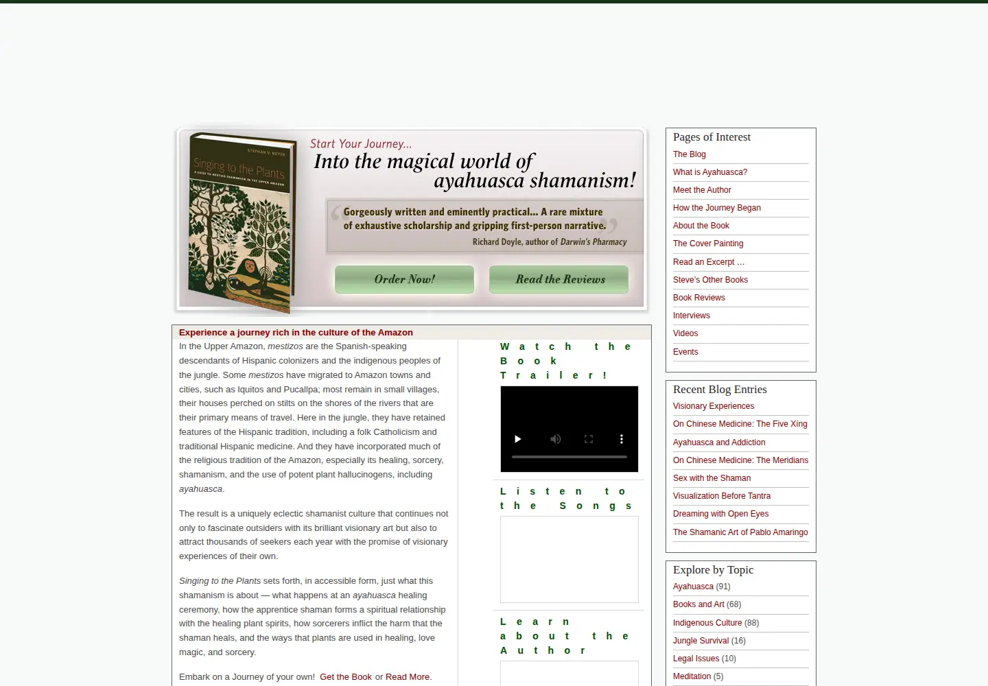 Screenshot of singingtotheplants.com