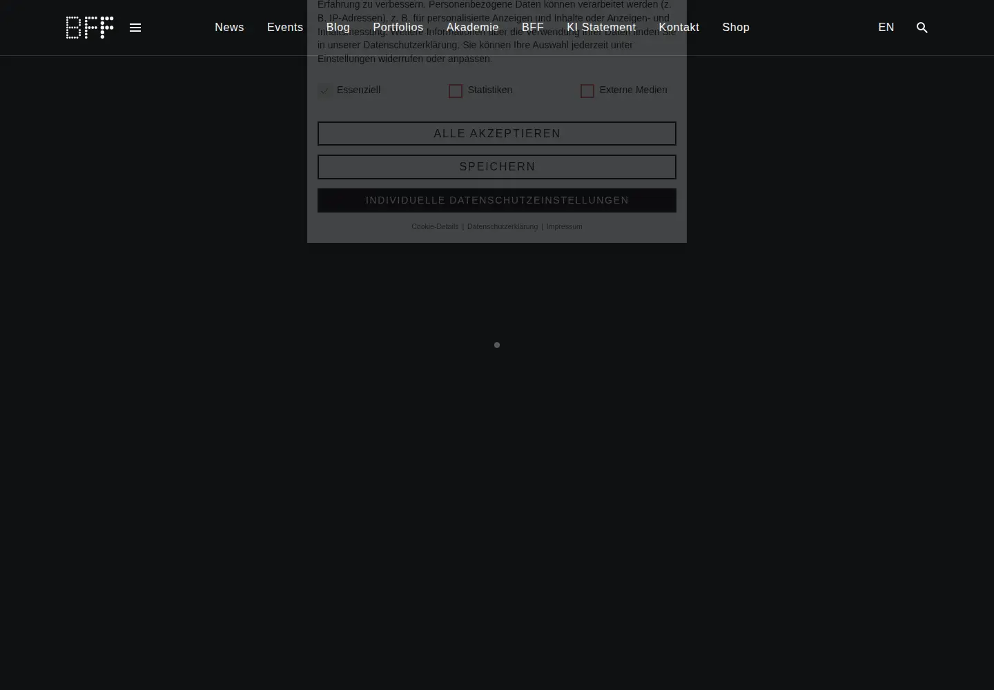 Captured homepage of bff.de in the current scan