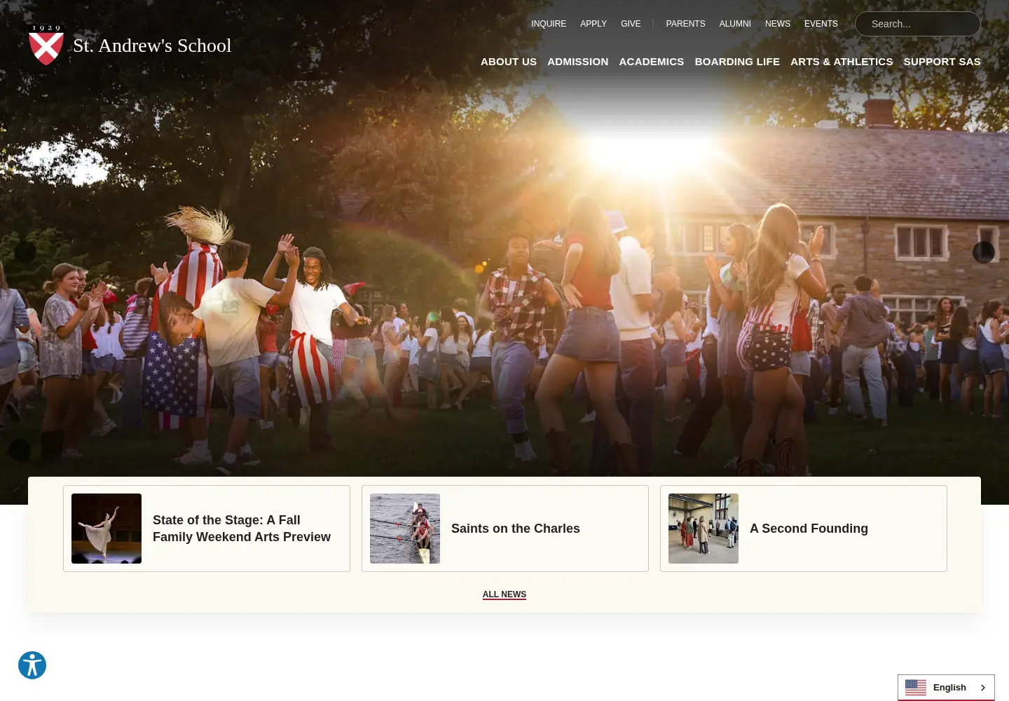 Captured homepage of standrews-de.org in the current scan
