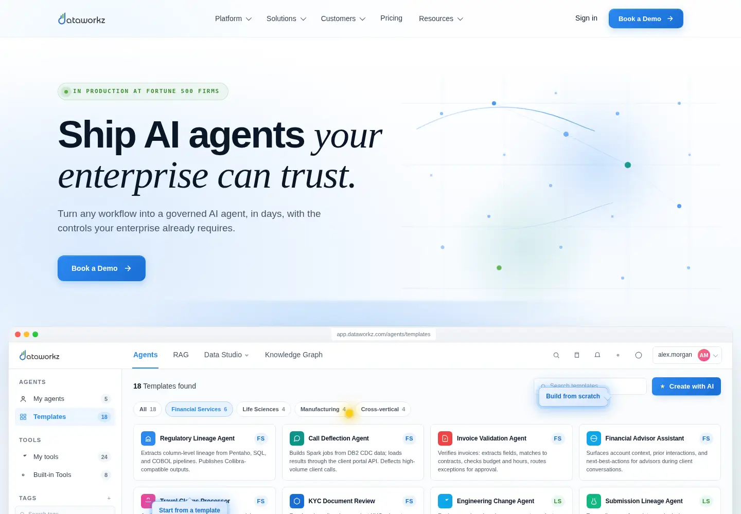 Screenshot of dataworkz.com