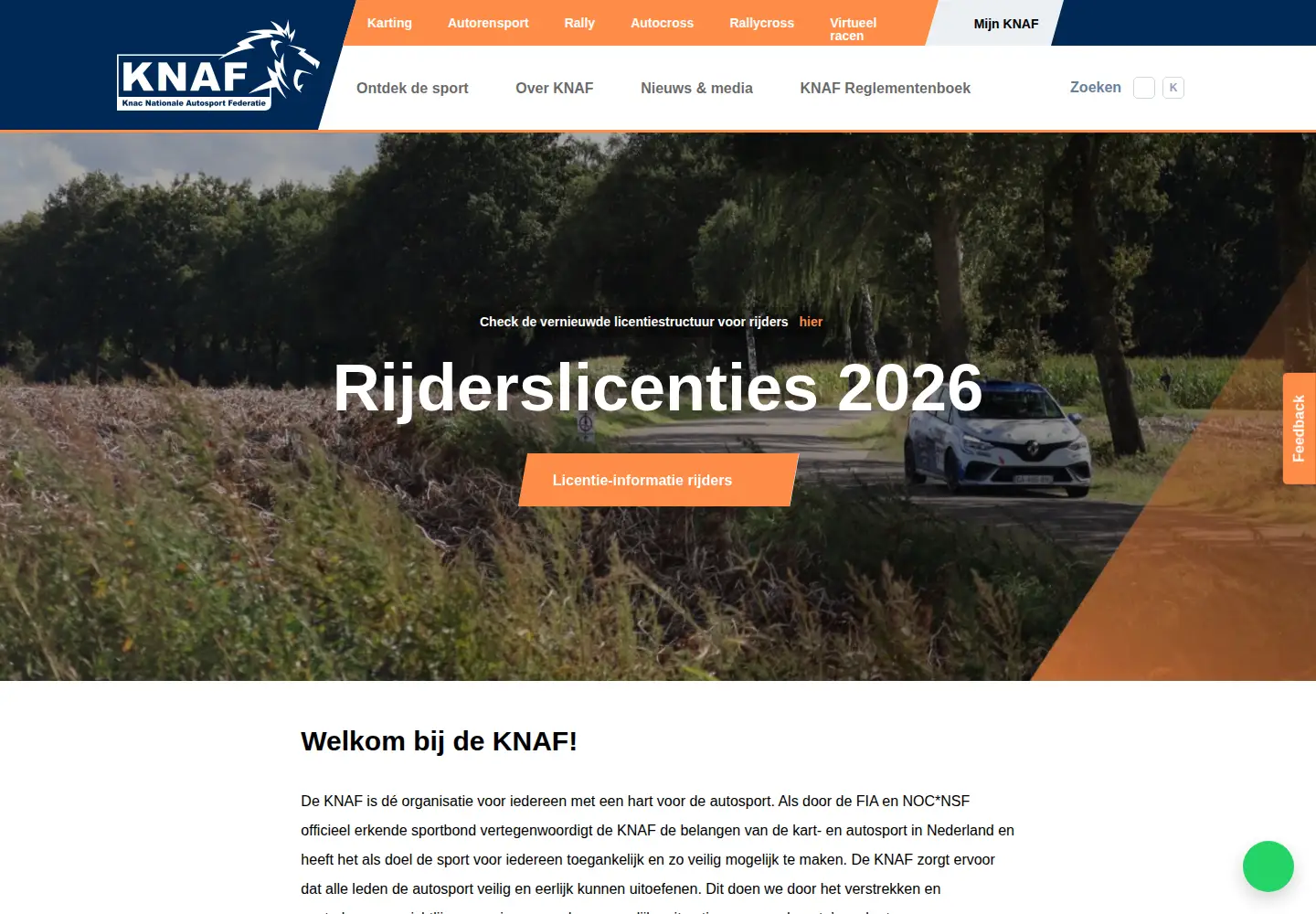 Captured homepage of knaf.nl in the current scan