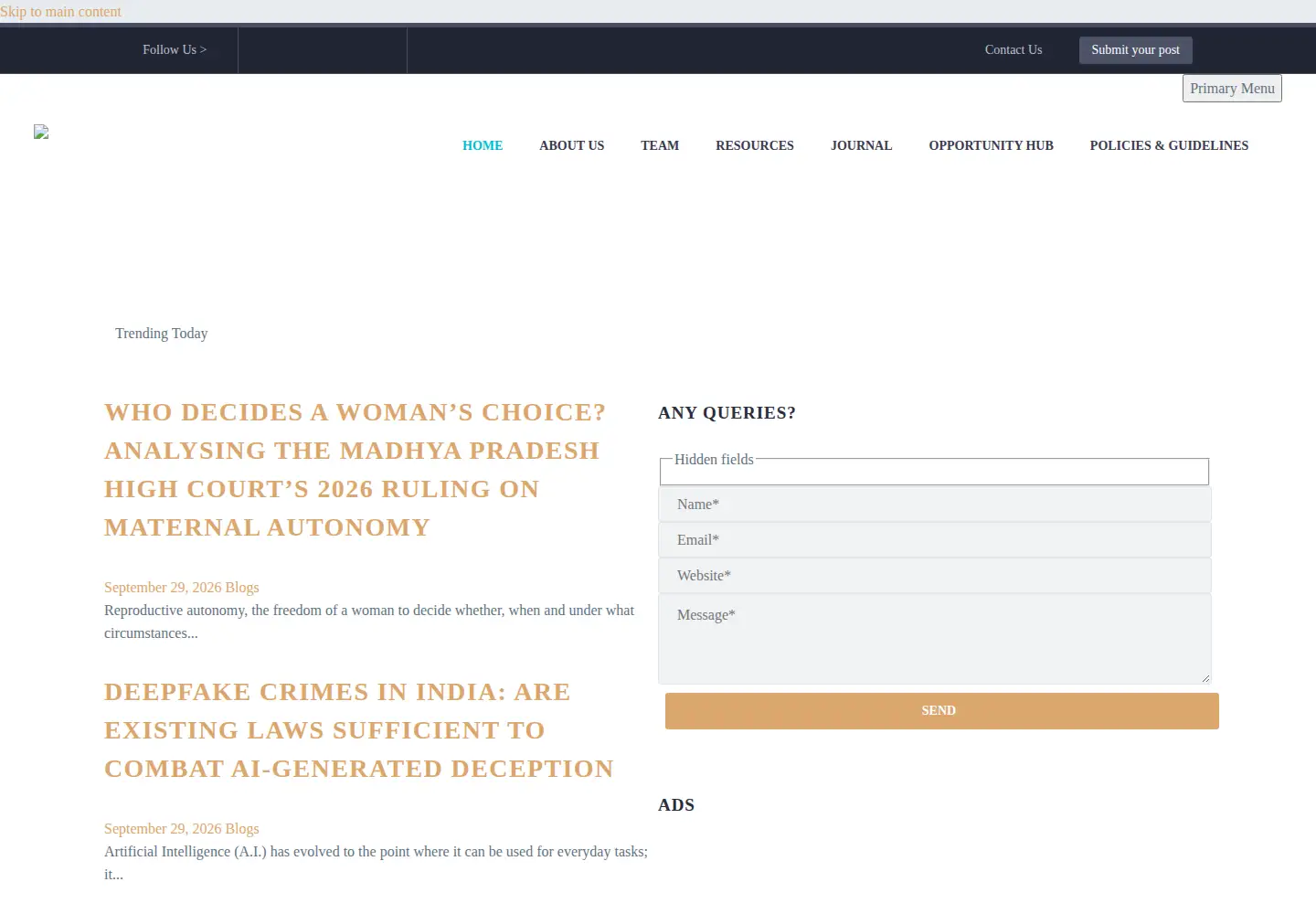 Screenshot of juscorpus.com