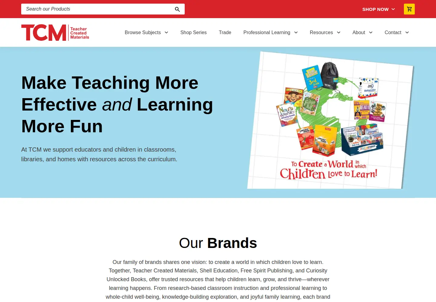 Screenshot of teachercreatedmaterials.com