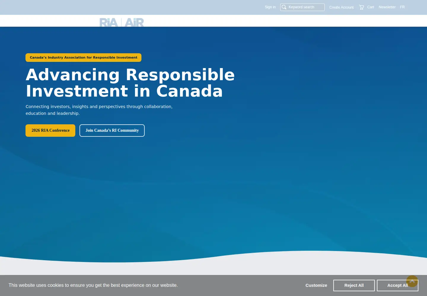 Screenshot of riacanada.ca