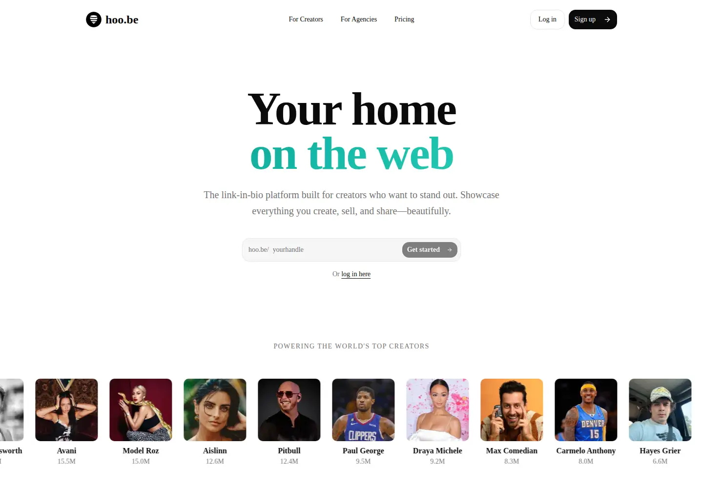 Screenshot of hoo.be
