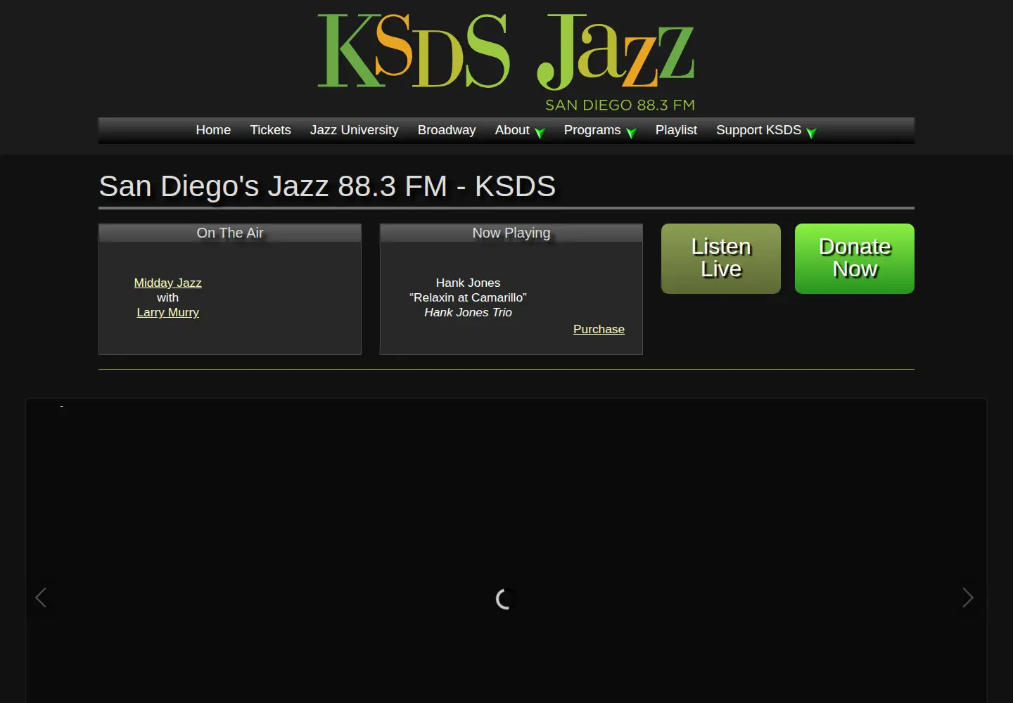 Screenshot of jazz88.org