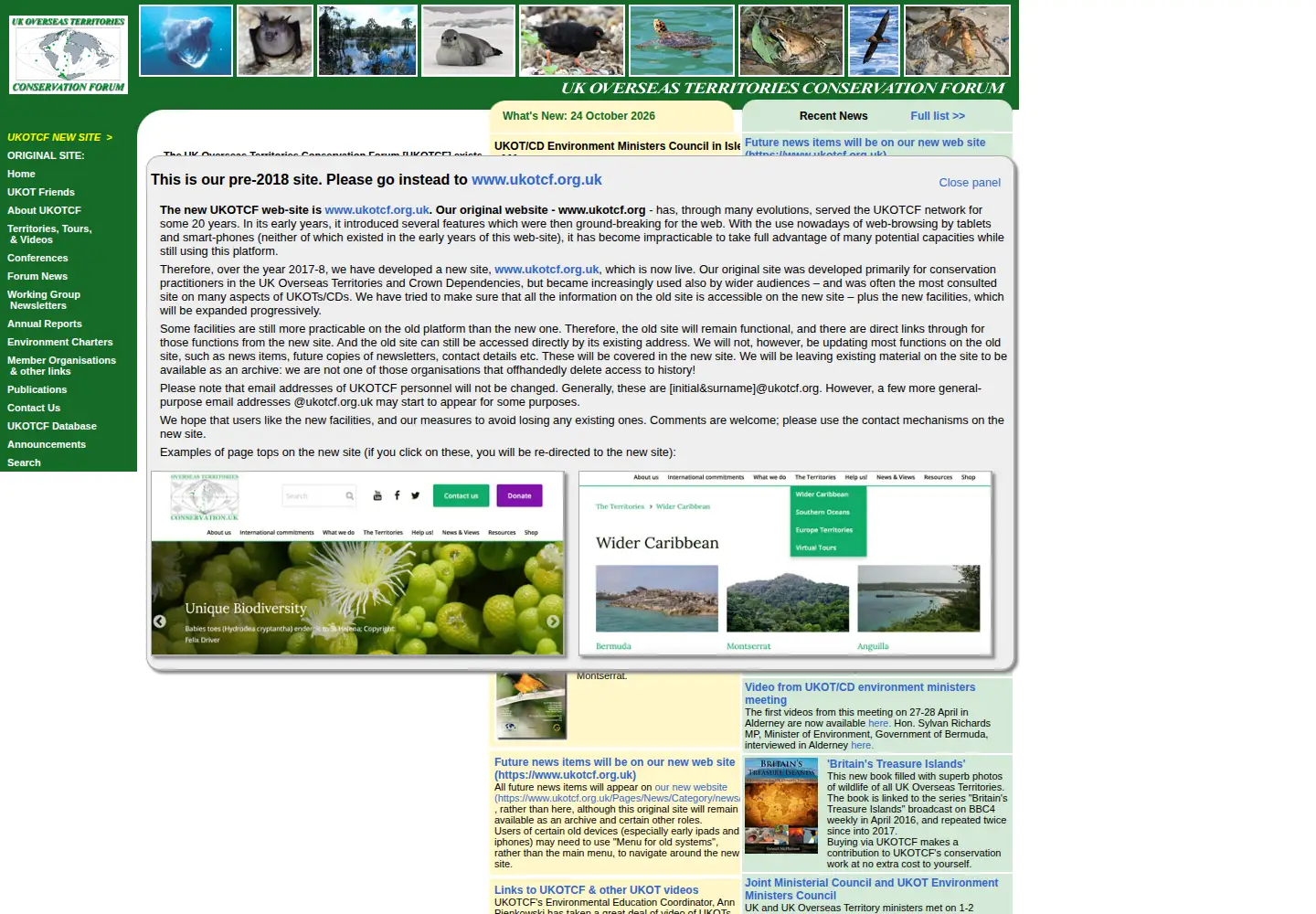 Screenshot of ukotcf.org
