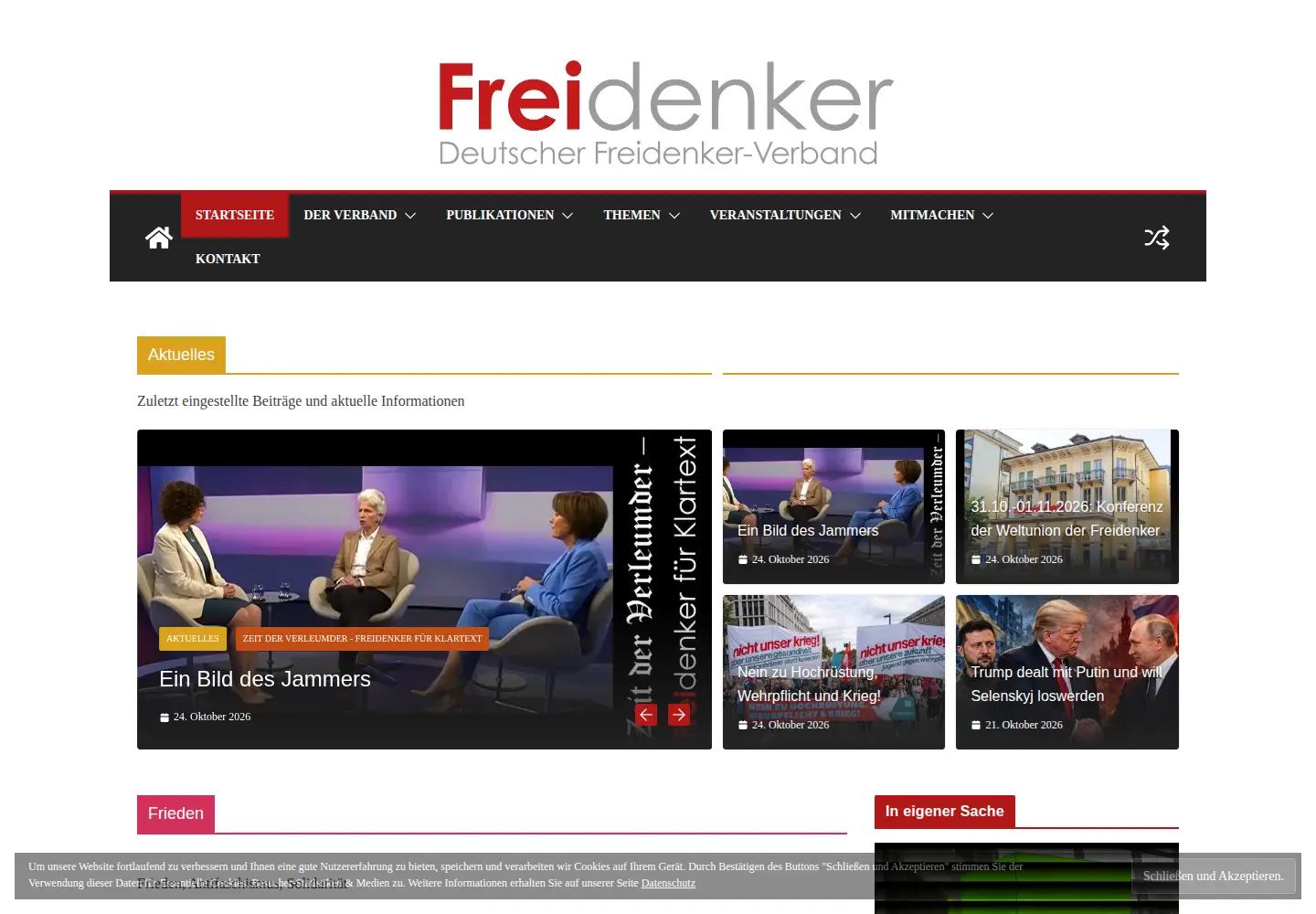 Screenshot of freidenker.org