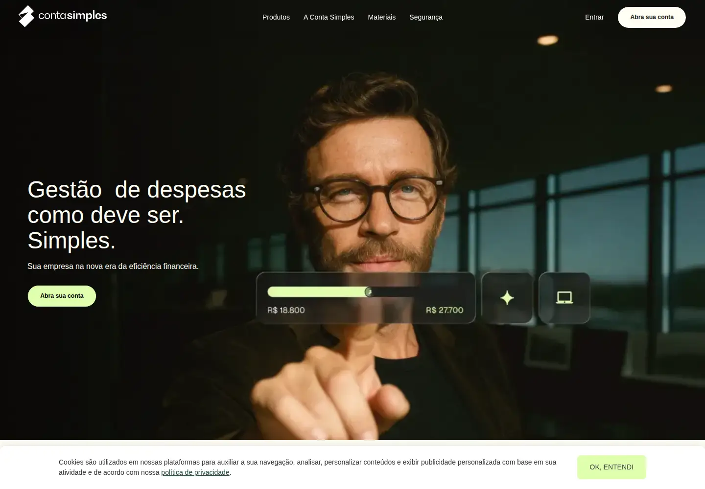 Screenshot of contasimples.com