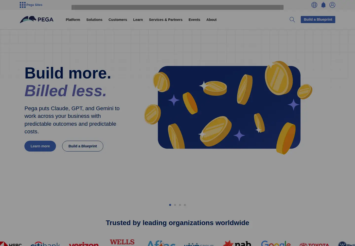 Screenshot of pega.com