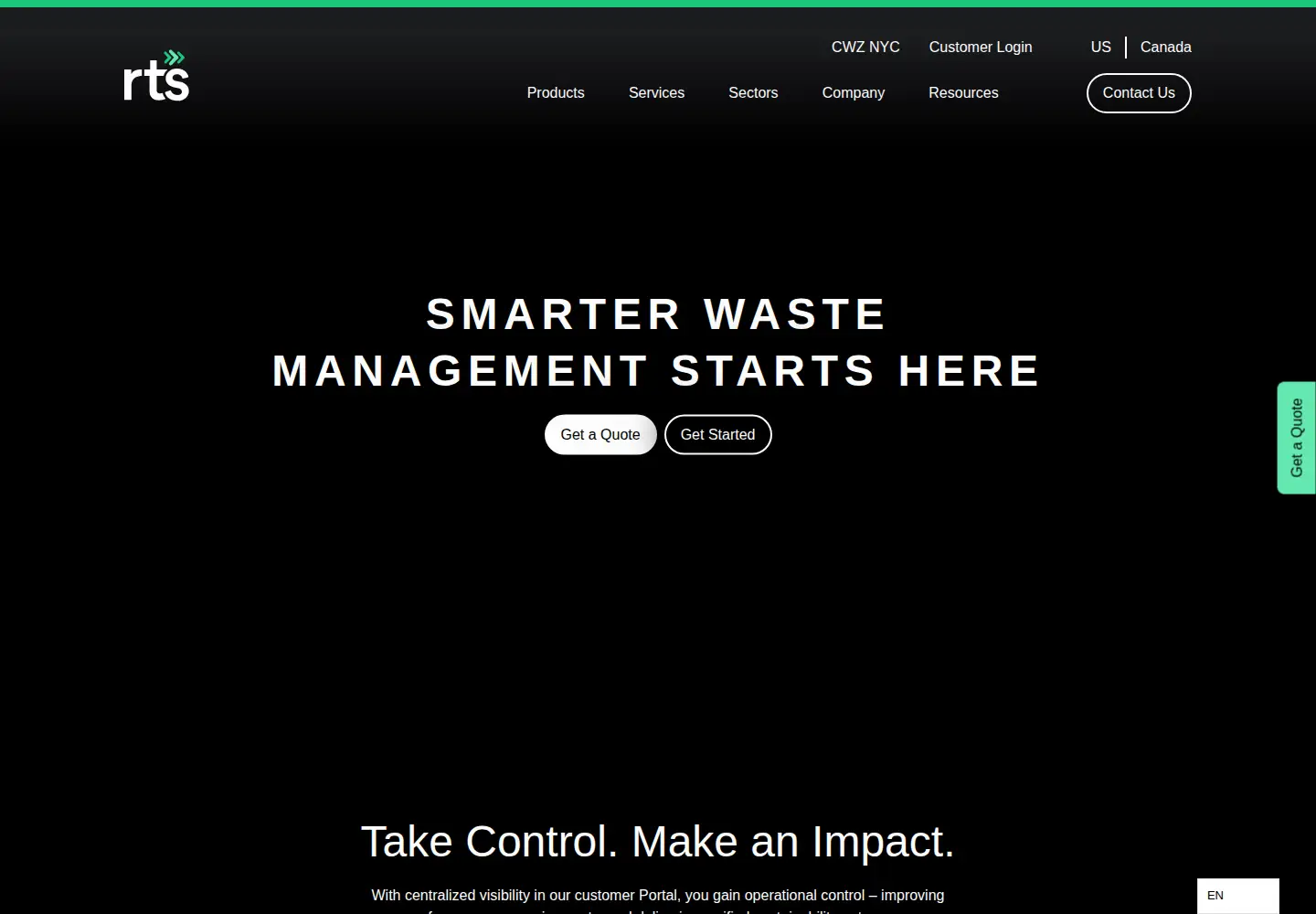 Screenshot of rts.com