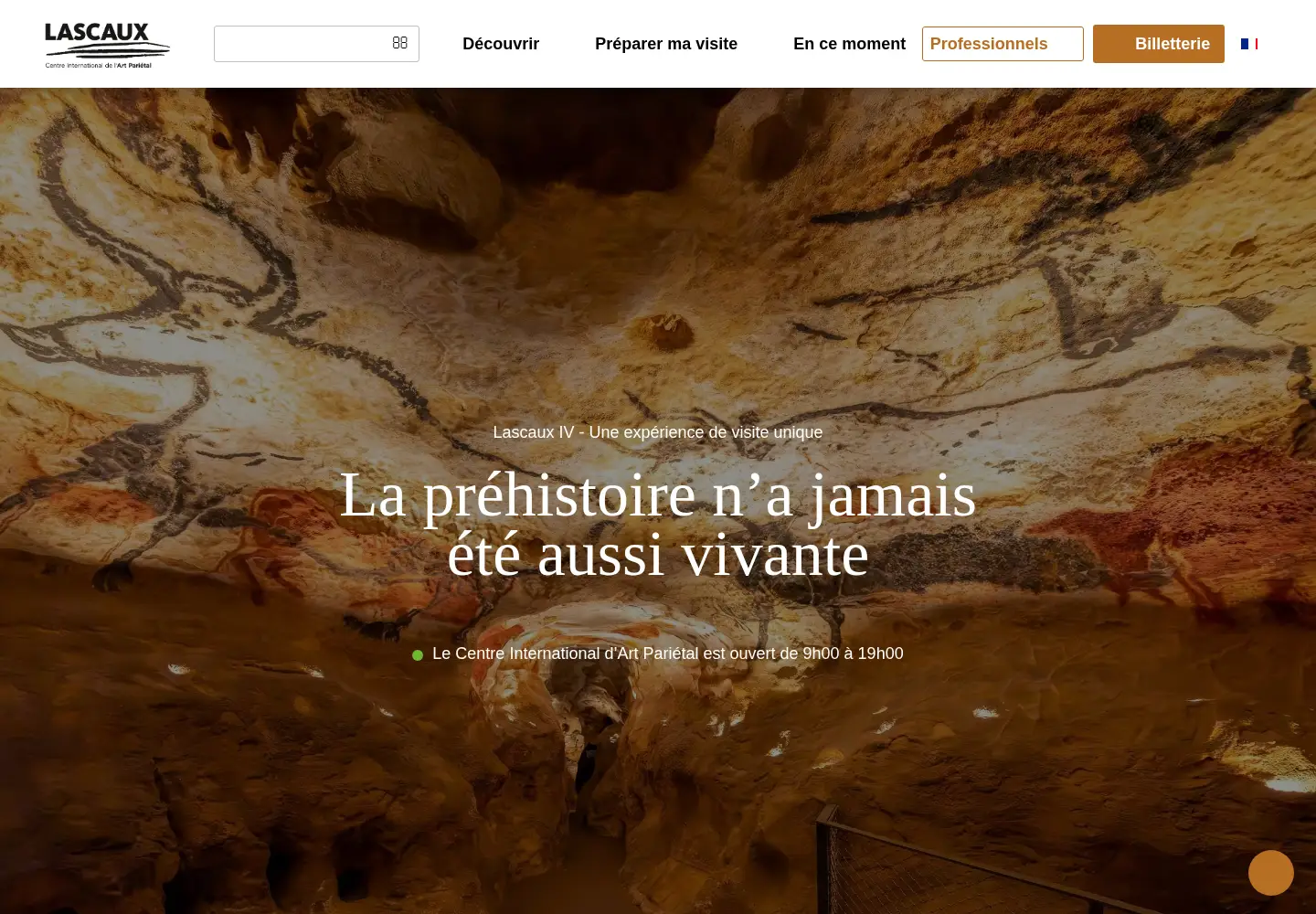 Screenshot of lascaux.fr