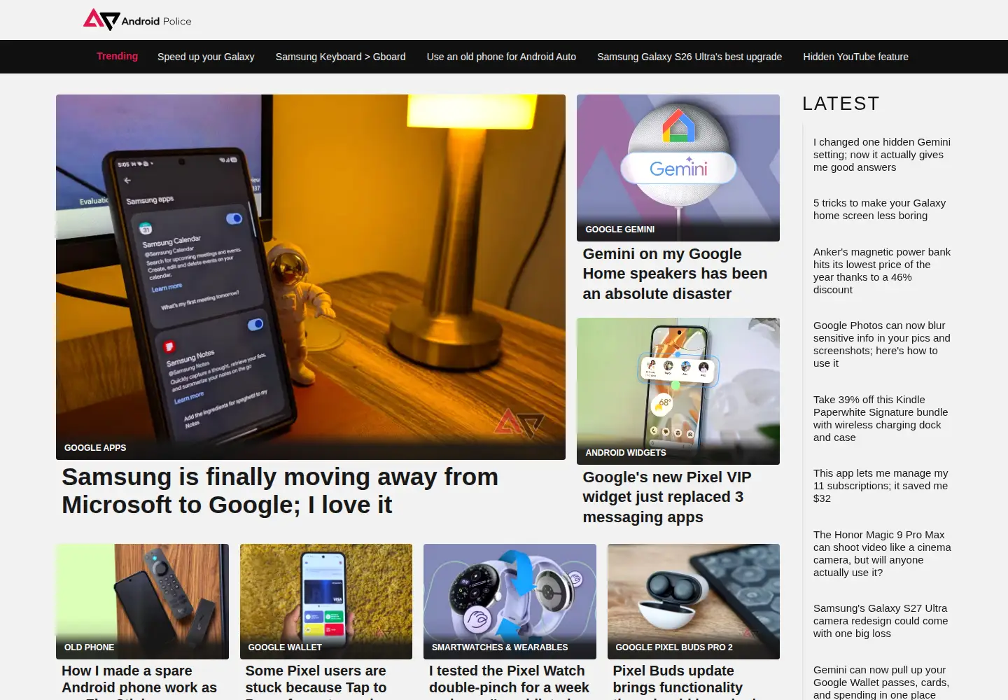 Screenshot of androidpolice.com