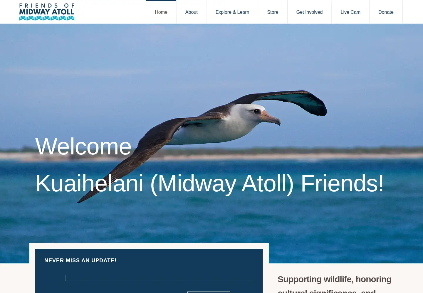 Captured homepage of friendsofmidway.org in the current scan
