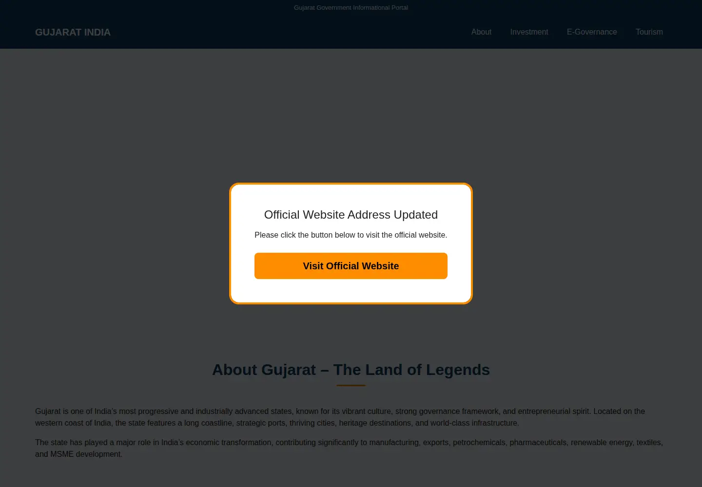 Screenshot of gujaratindia.com