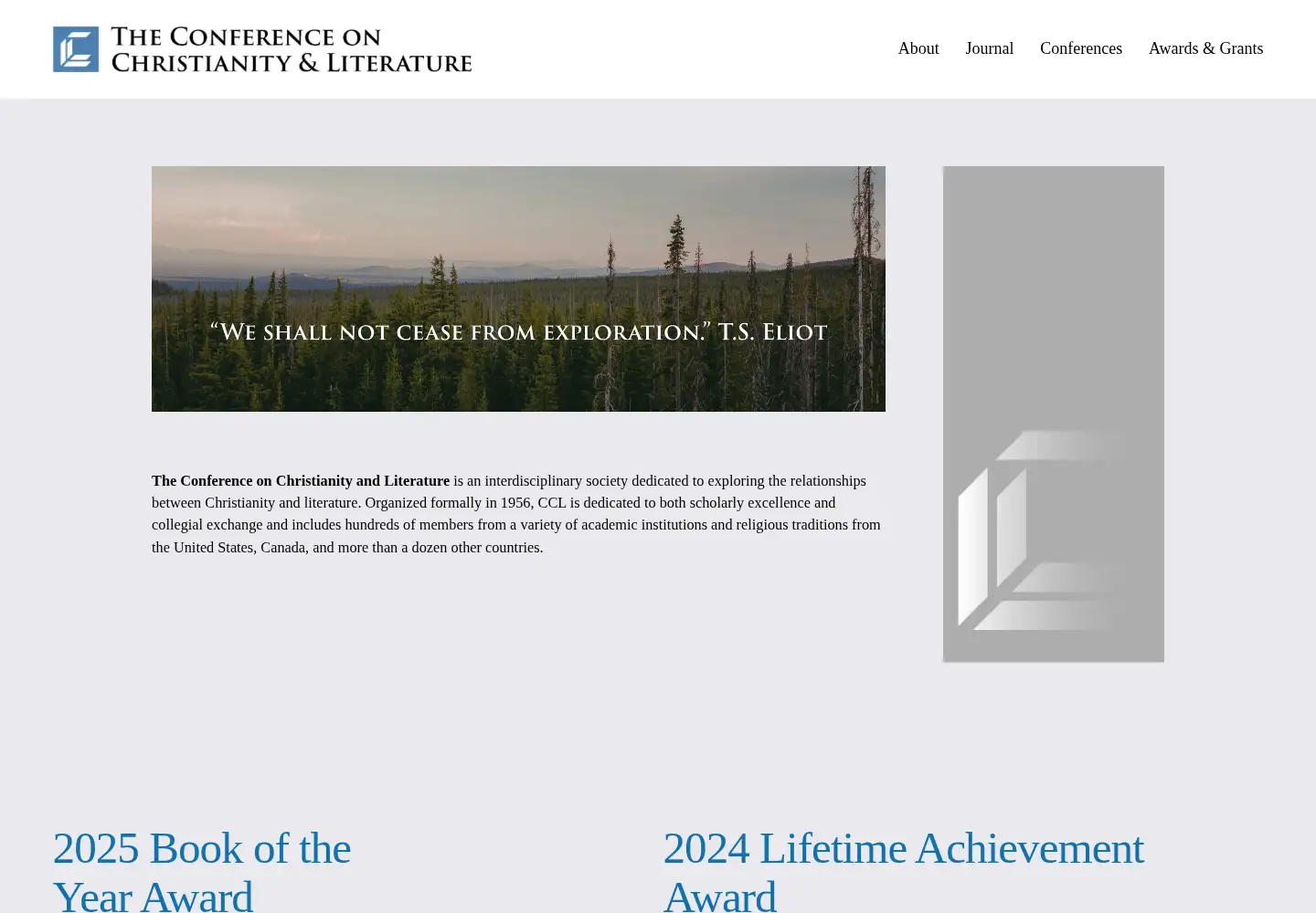 Screenshot of christianityandliterature.com
