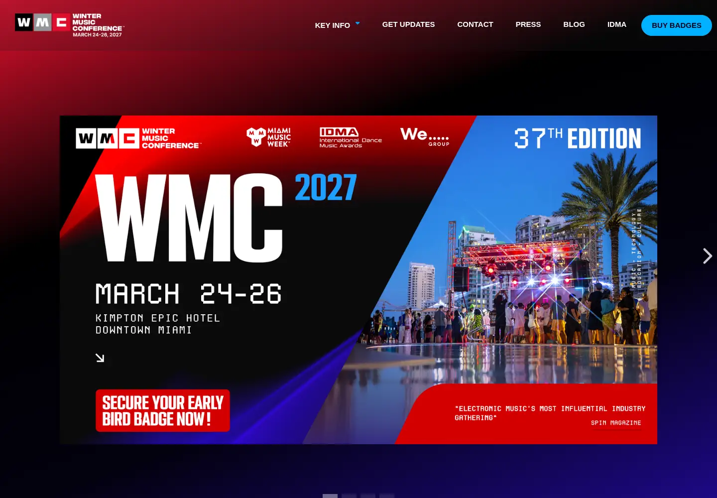 Screenshot of wintermusicconference.com
