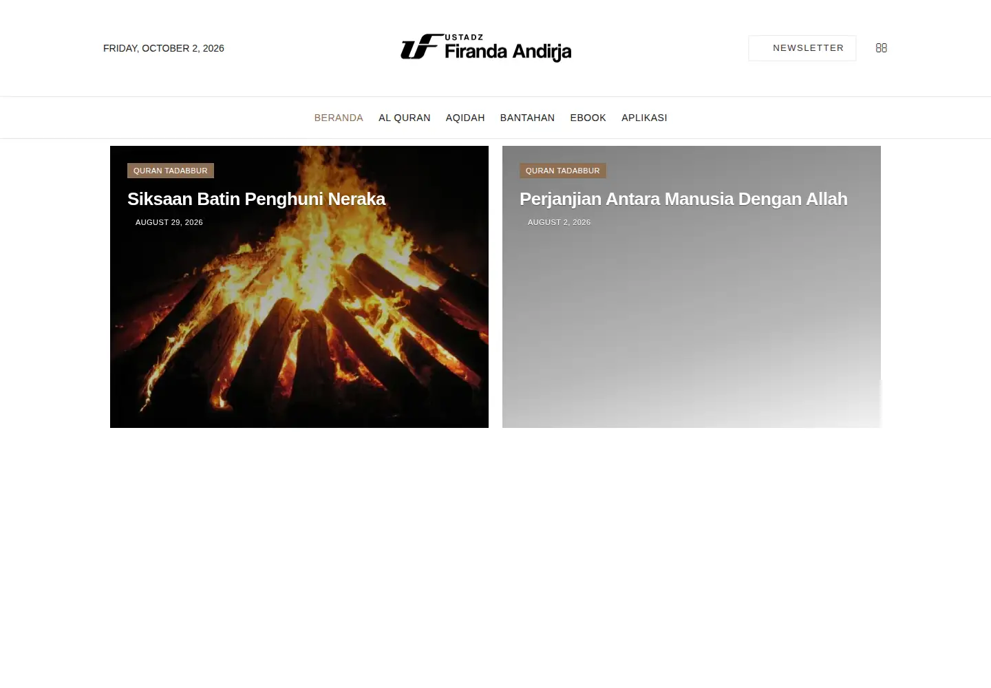 Screenshot of firanda.com
