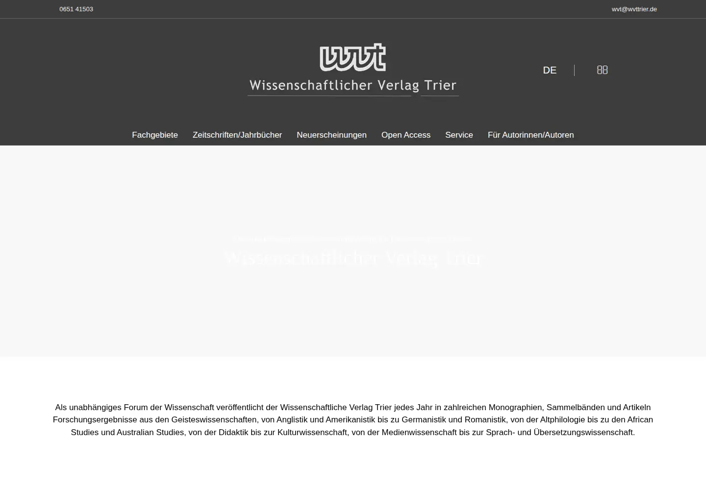 Captured homepage of wvttrier.de in the current scan