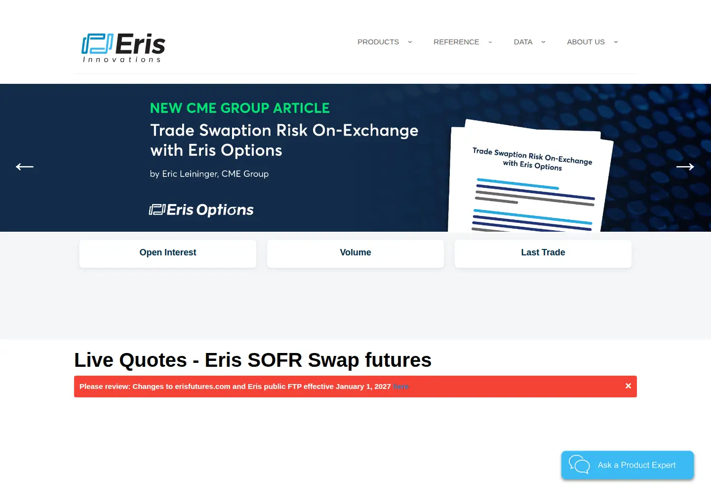 Screenshot of erisfutures.com