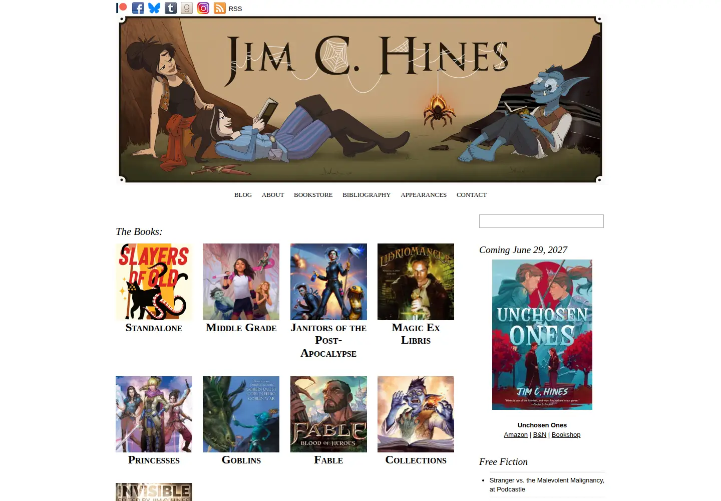 Screenshot of jimchines.com