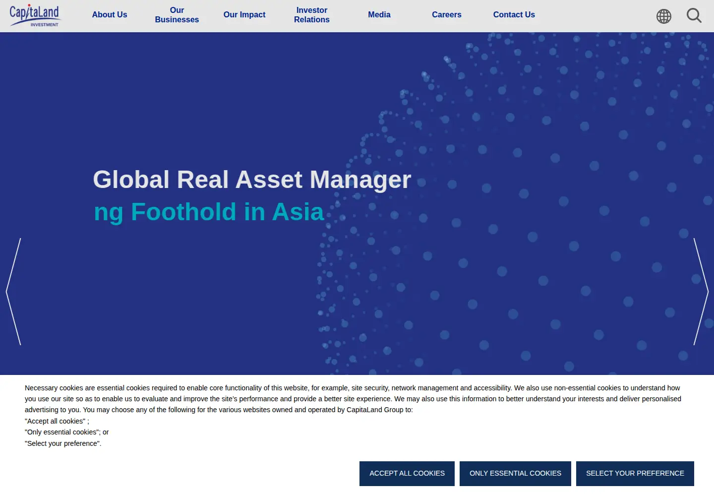 Screenshot of capitalandinvest.com