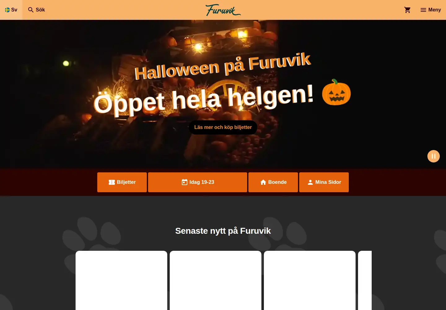 Captured homepage of furuvik.se in the current scan