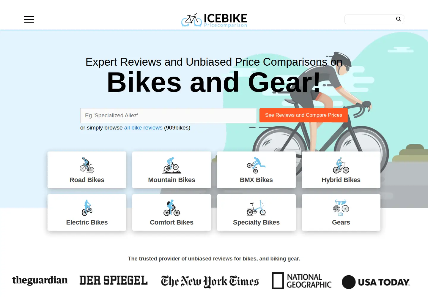 Captured homepage of icebike.org in the current scan