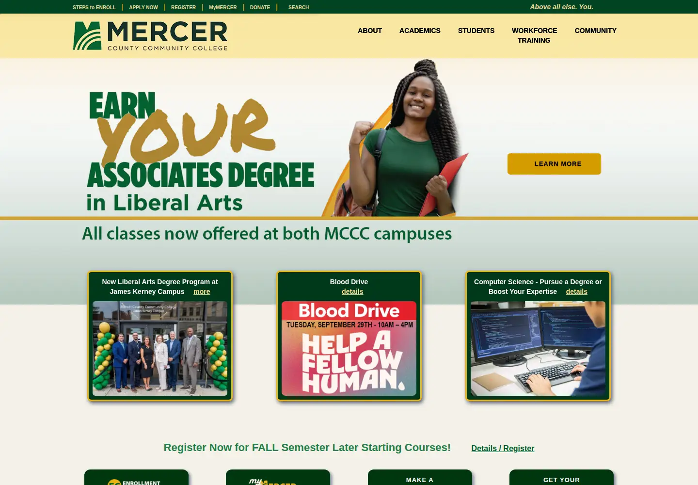 Screenshot of mccc.edu