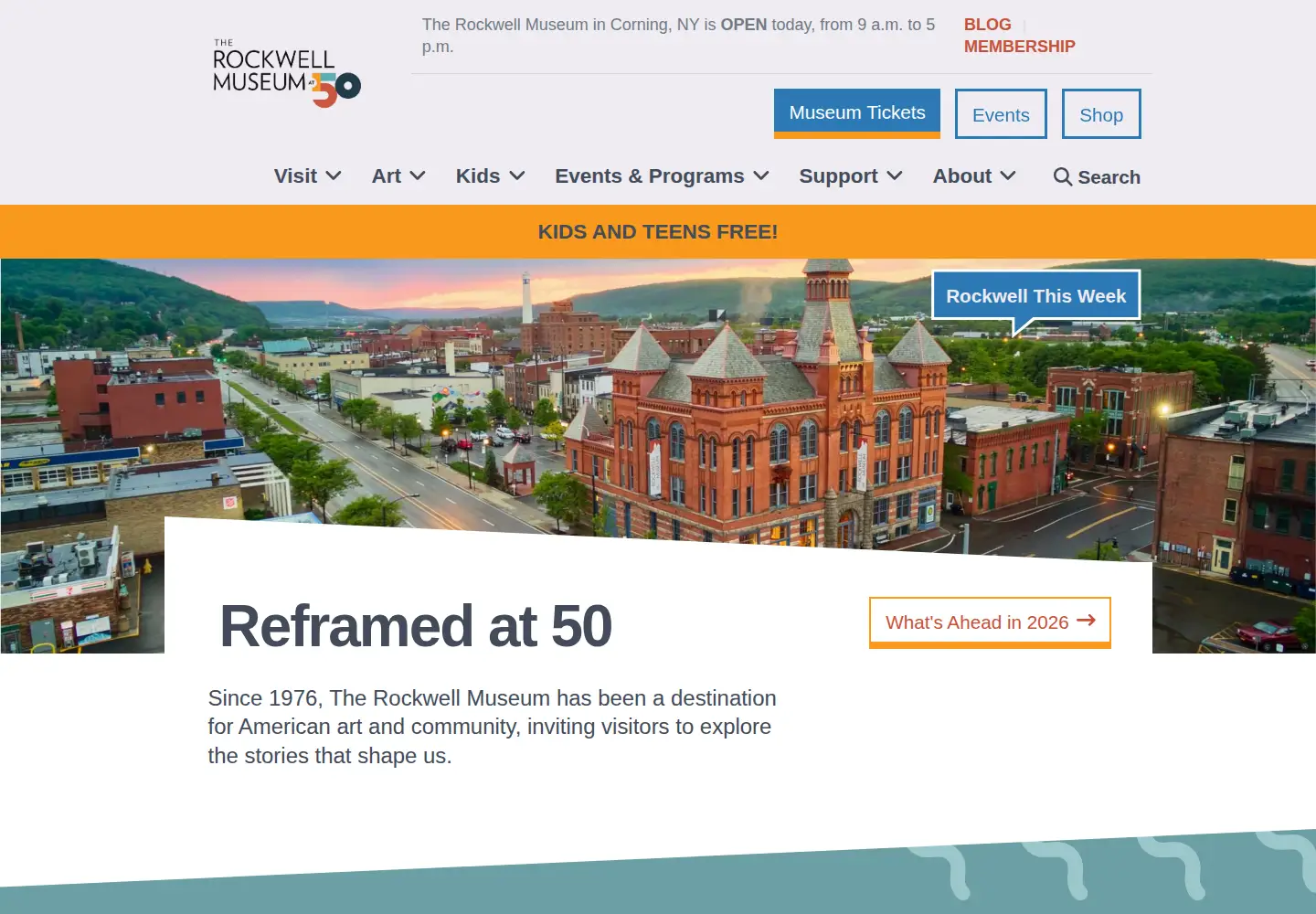 Screenshot of rockwellmuseum.org