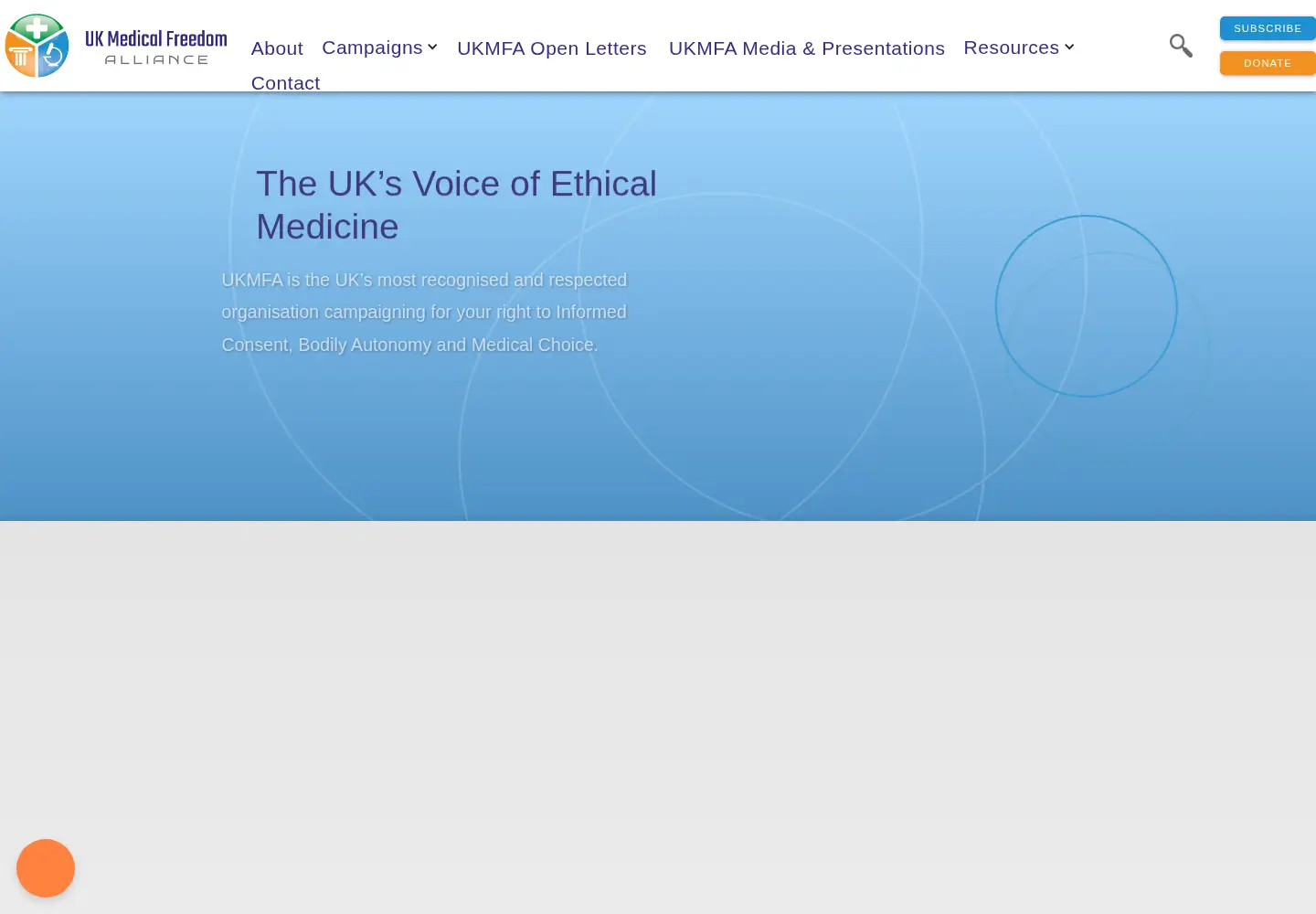 Screenshot of ukmedfreedom.org