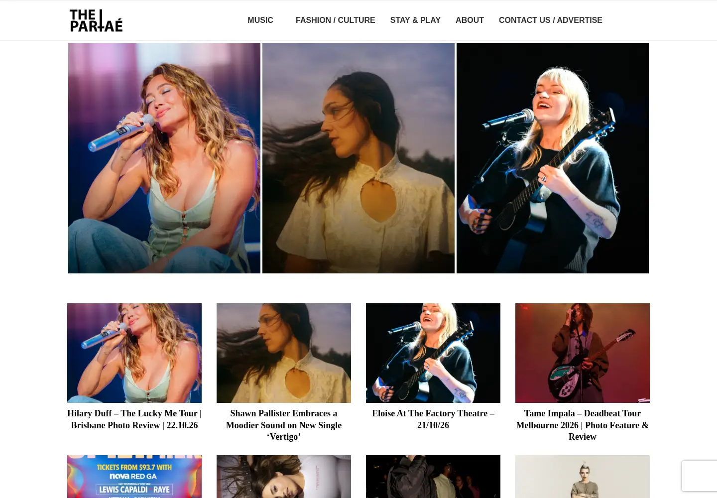 Screenshot of thepartae.com