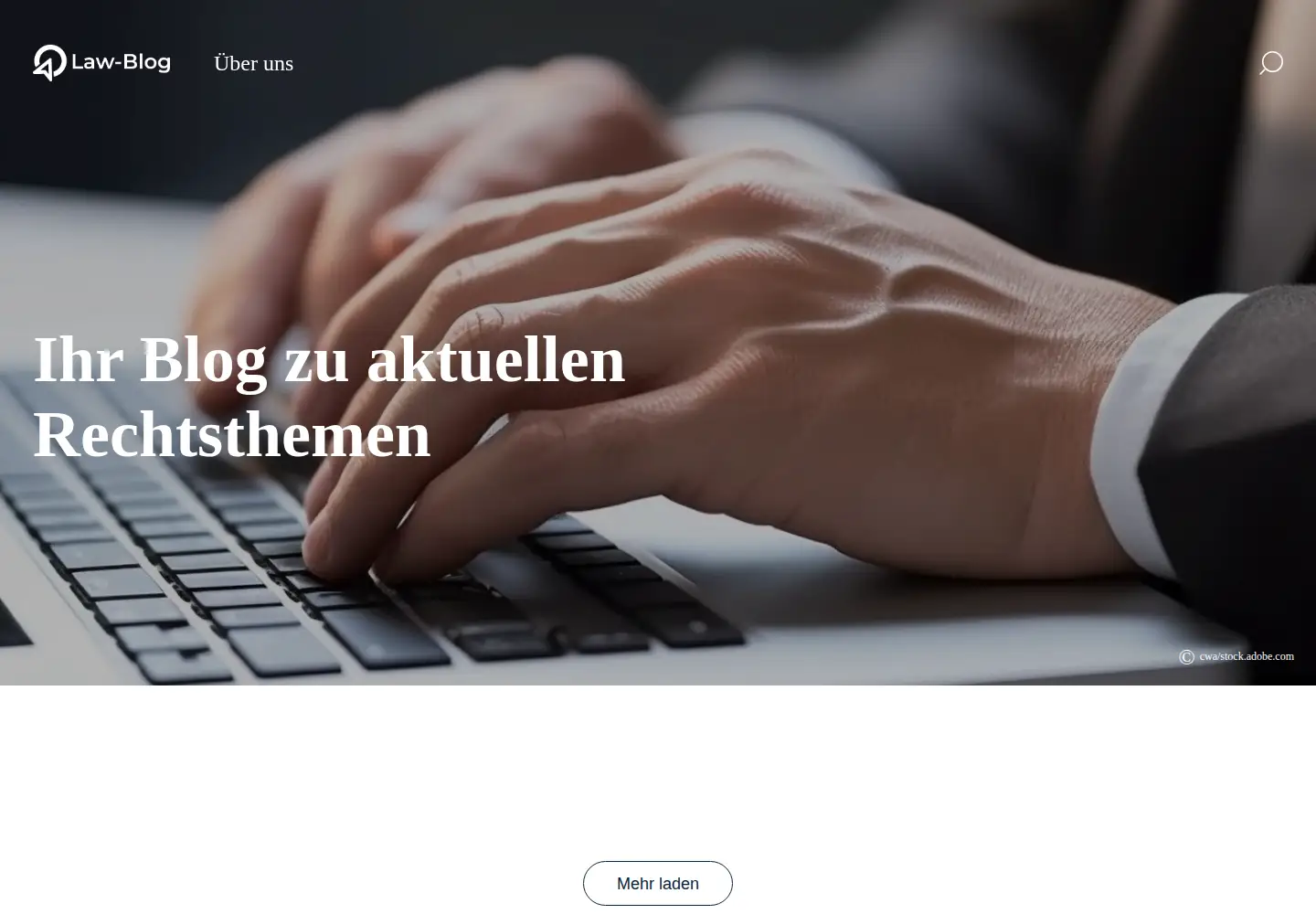 Captured homepage of law-blog.de in the current scan