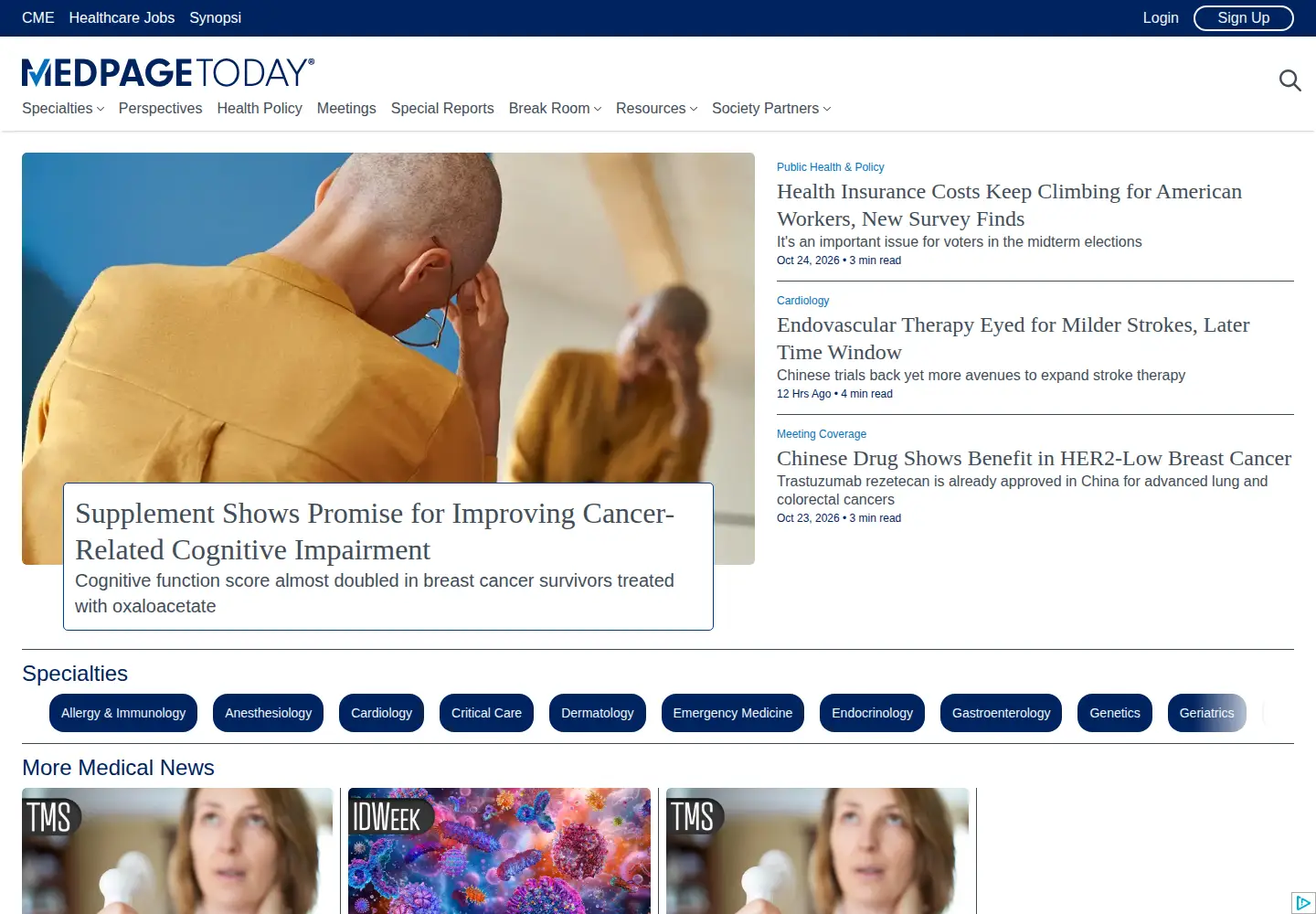 Screenshot of medpagetoday.org