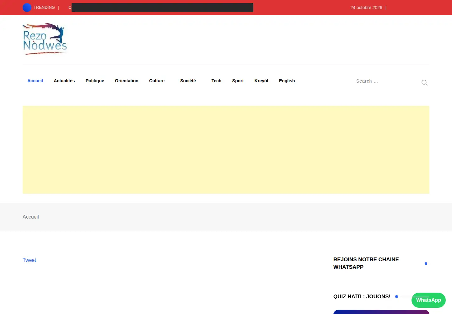 Captured homepage of rezonodwes.com in the current scan