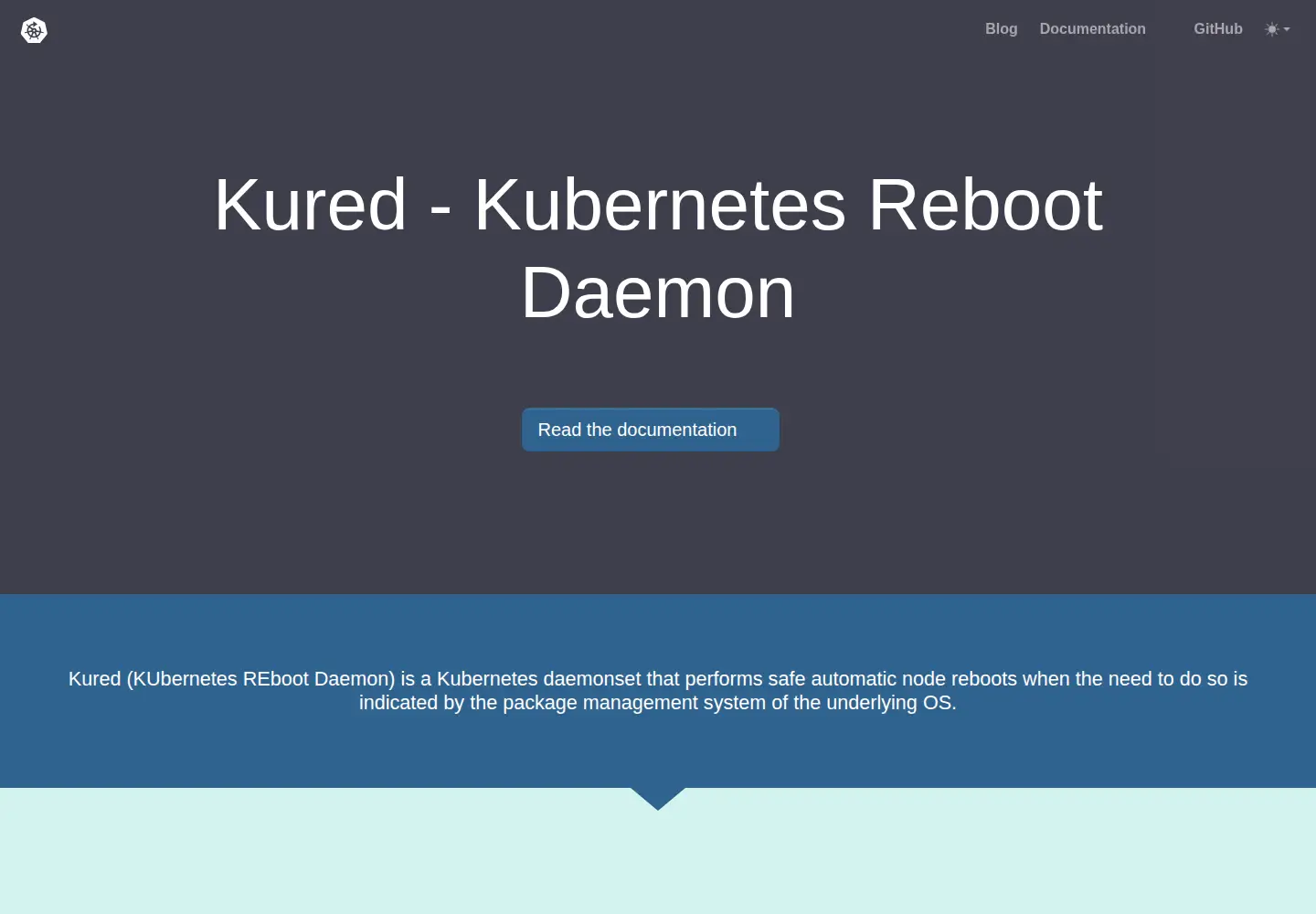 Captured homepage of kured.dev in the current scan