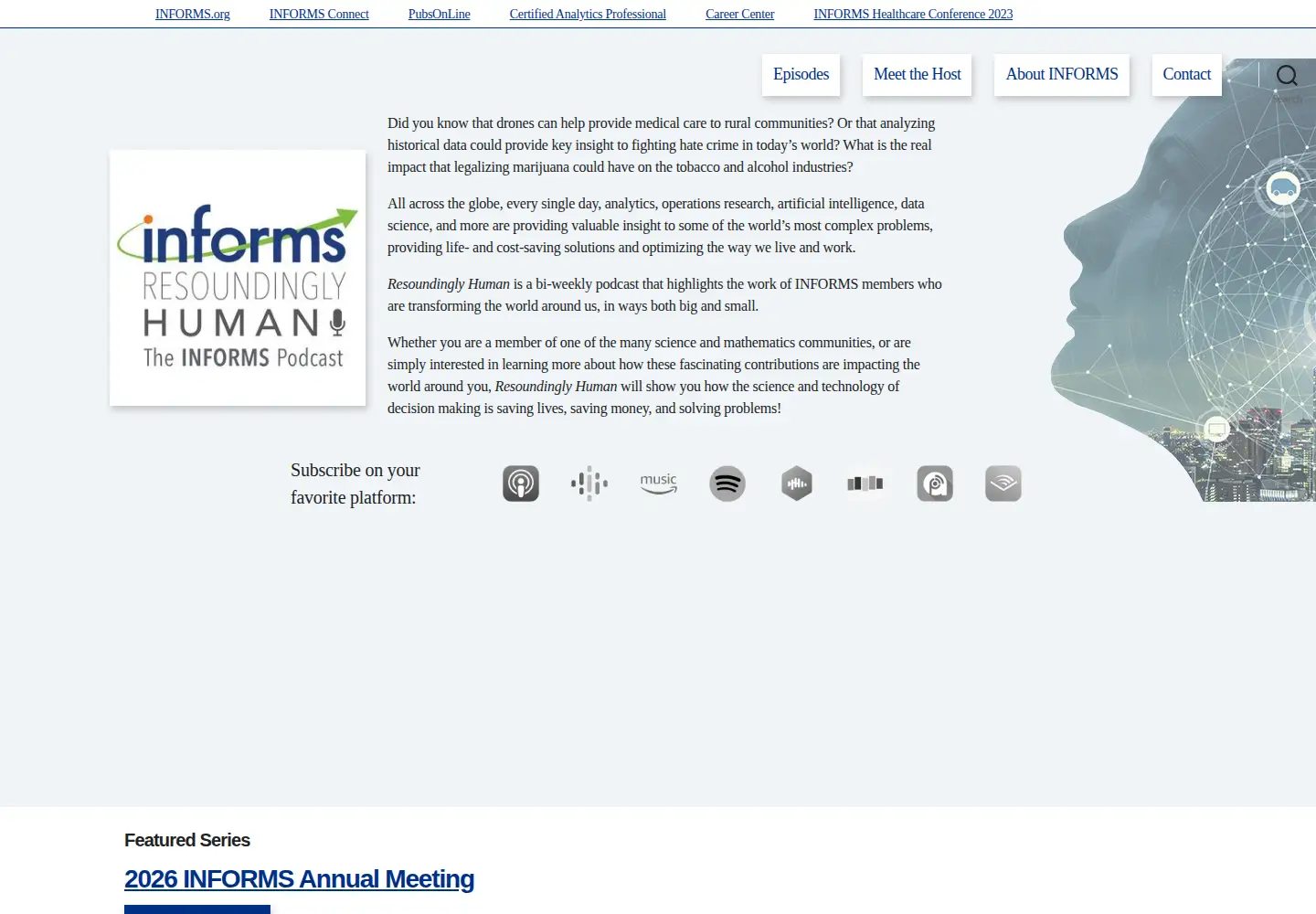 Captured homepage of resoundinglyhuman.com in the current scan