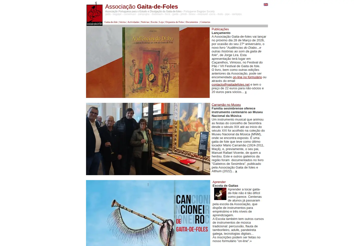 Captured homepage of gaitadefoles.net in the current scan