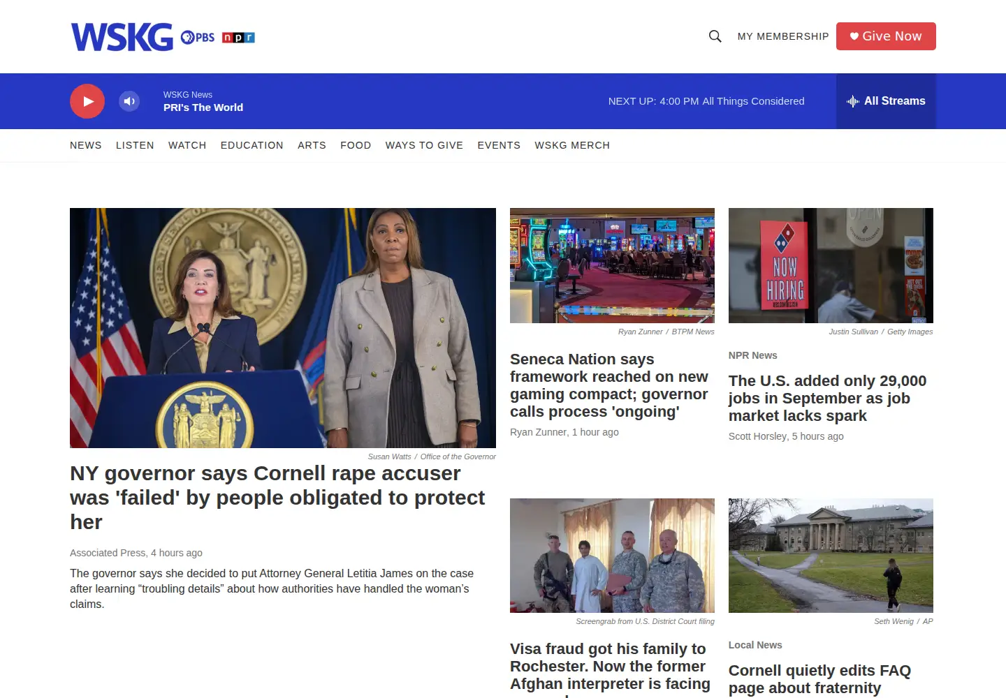 Screenshot of wskg.org