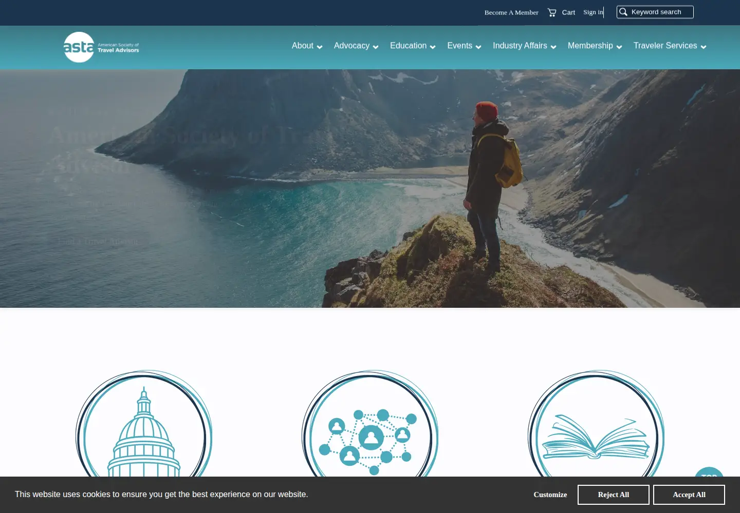 Screenshot of travelsense.org