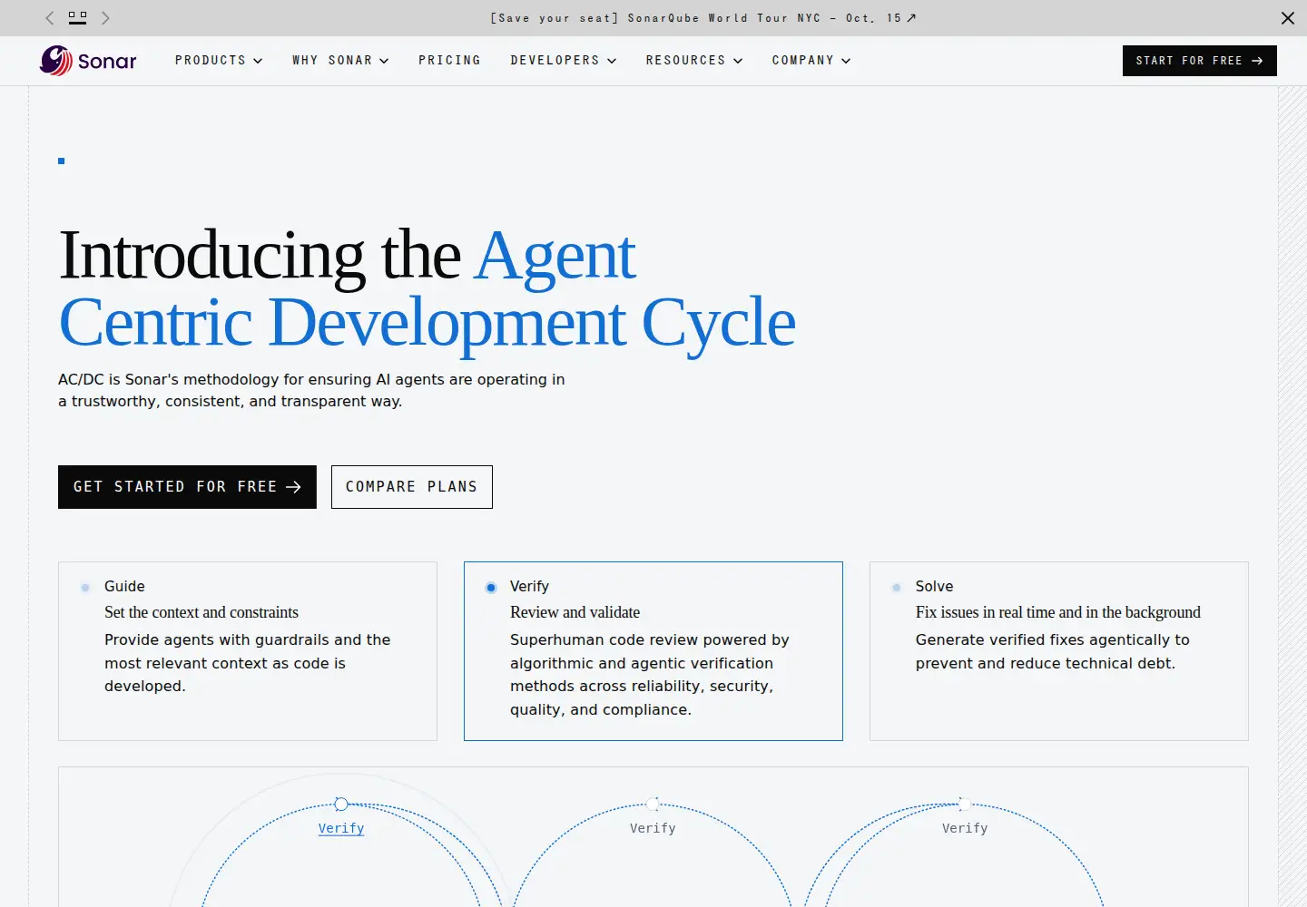 Screenshot of sonarsource.com