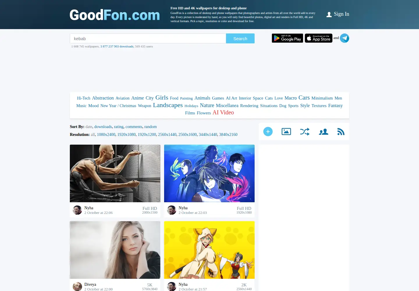 Screenshot of goodfon.com