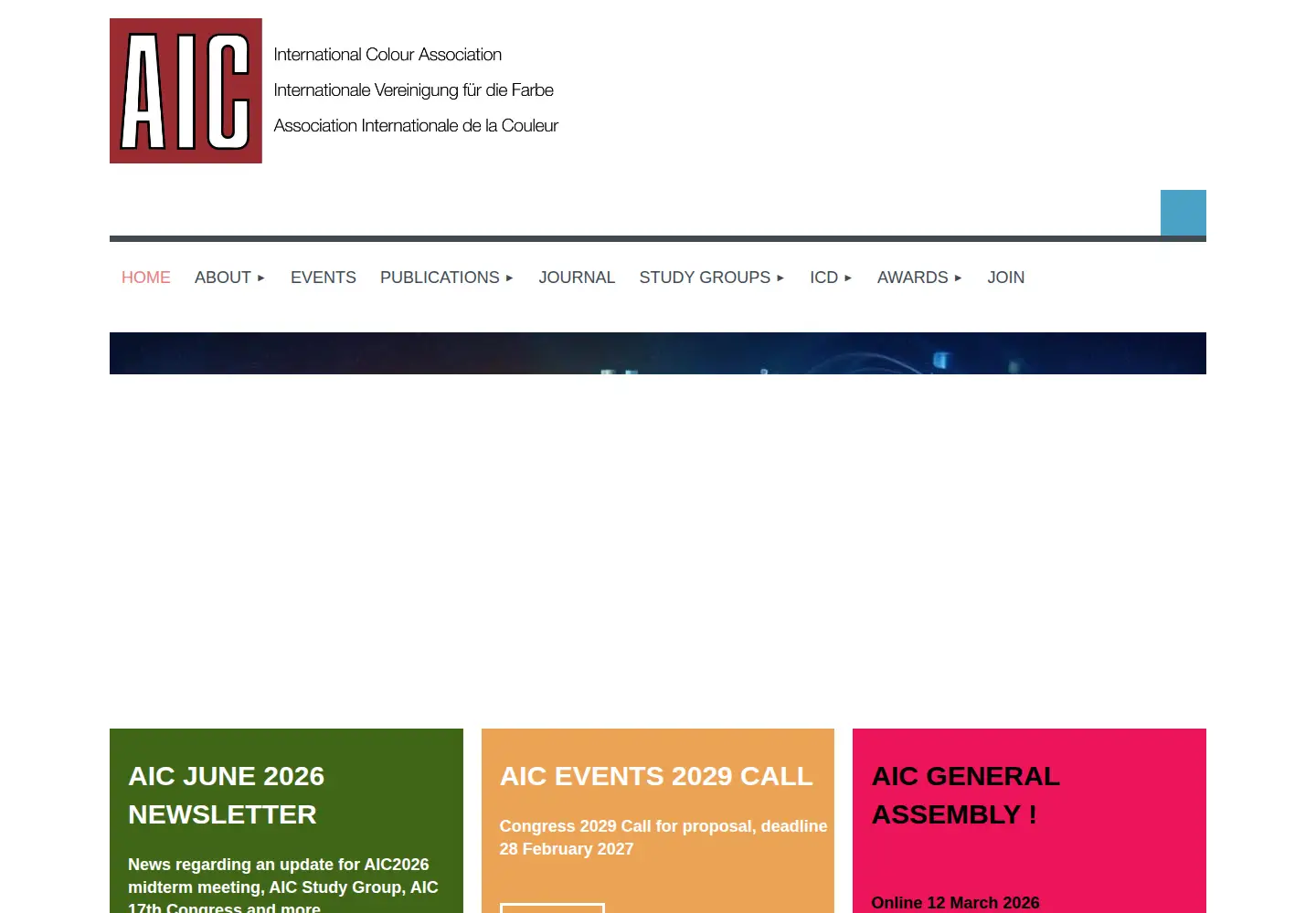 Screenshot of aic-color.org
