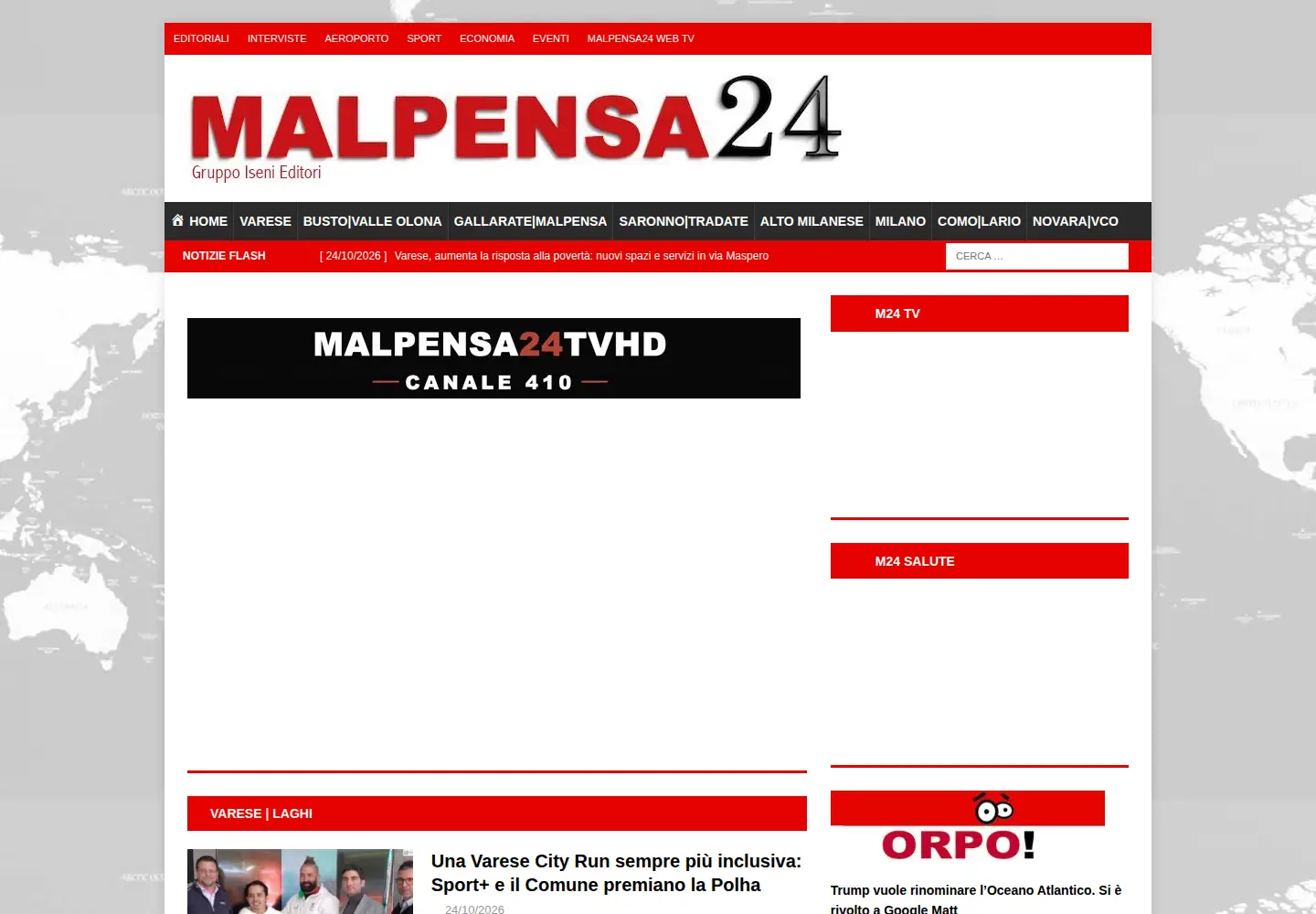 Screenshot of malpensa24.it