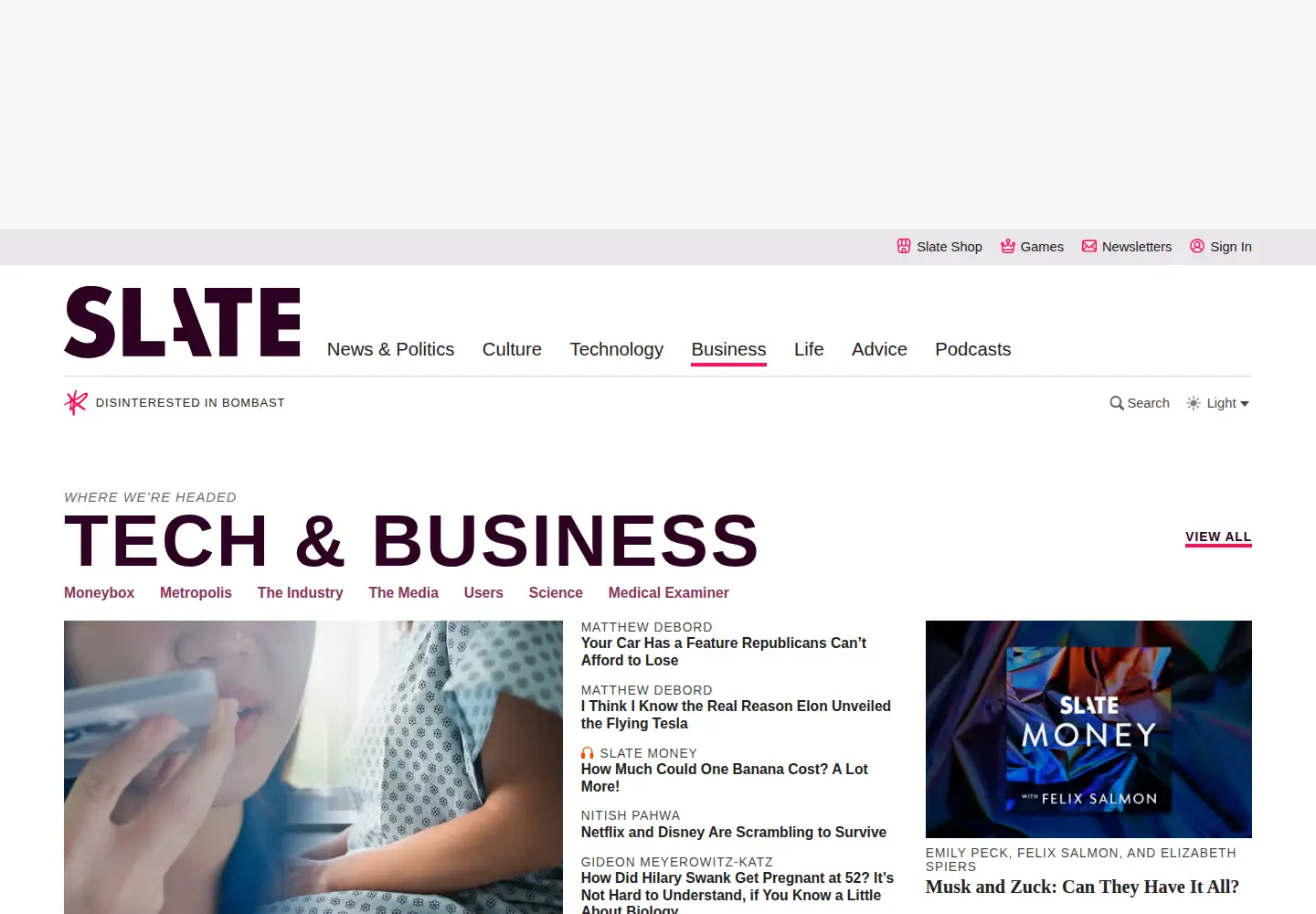 Screenshot of thebigmoney.com