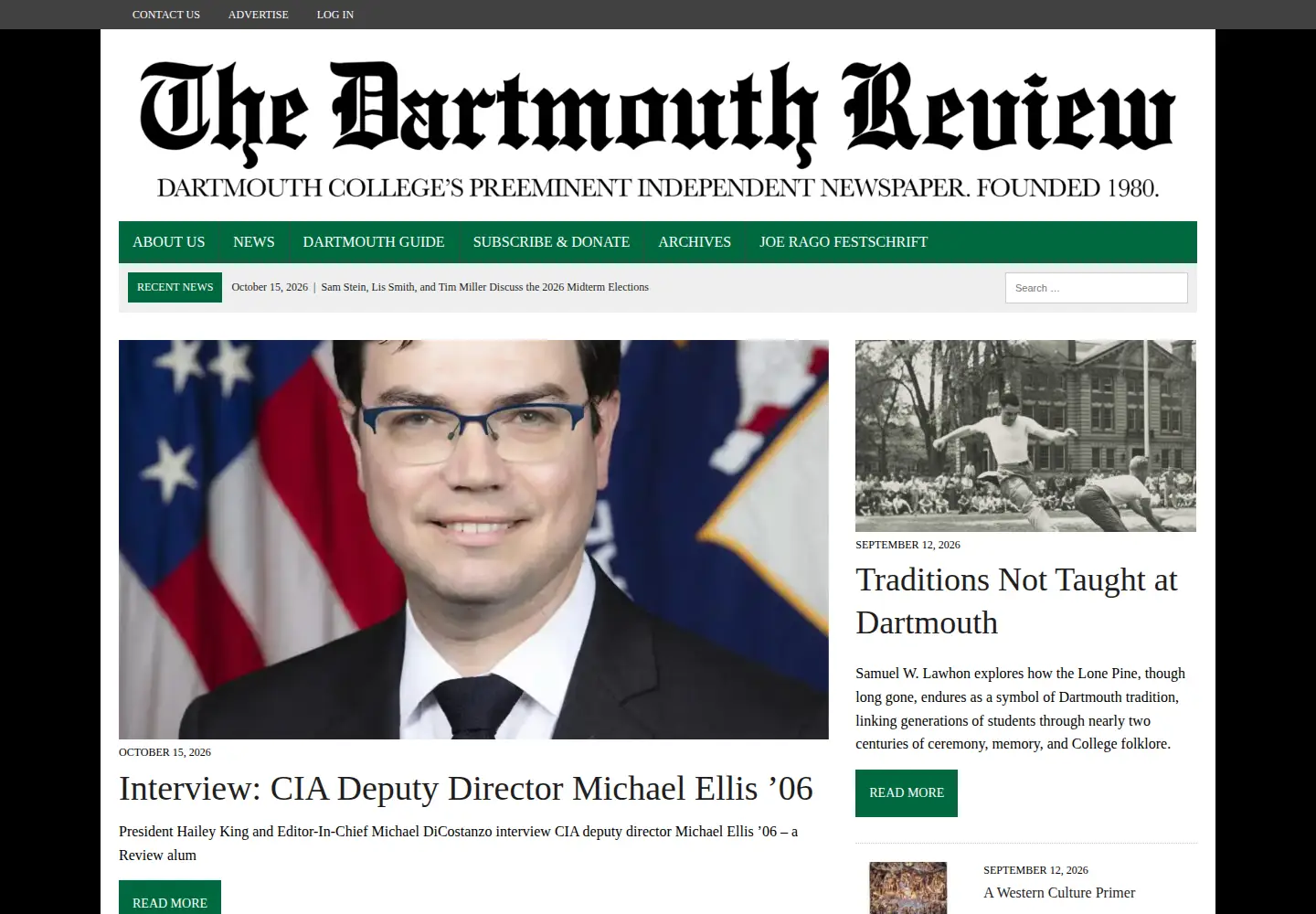 Captured homepage of dartreview.com in the current scan