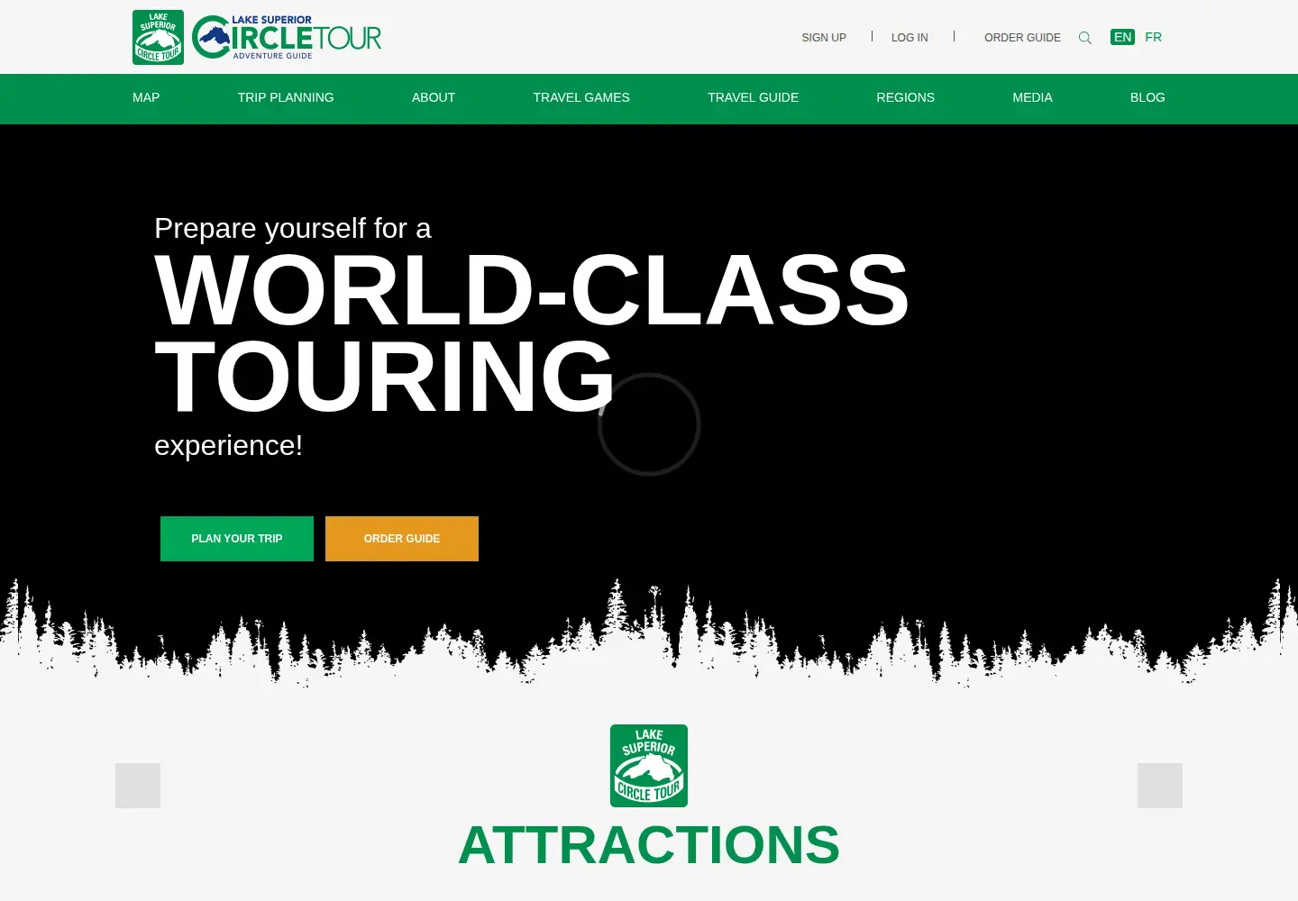 Screenshot of lakesuperiorcircletour.info