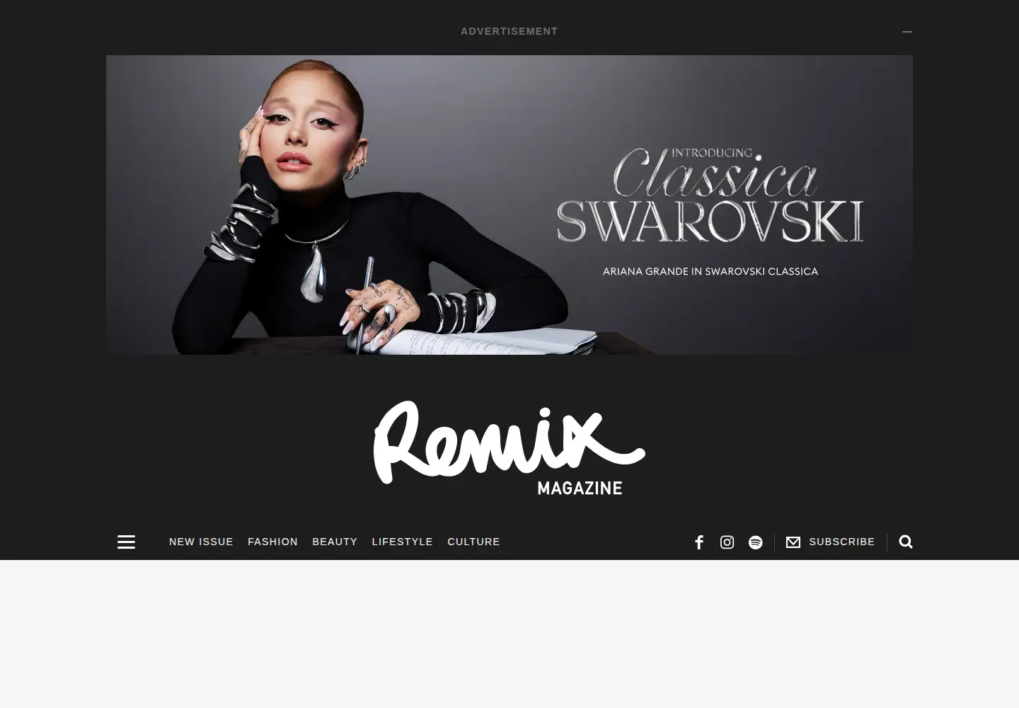 Screenshot of remixmagazine.com
